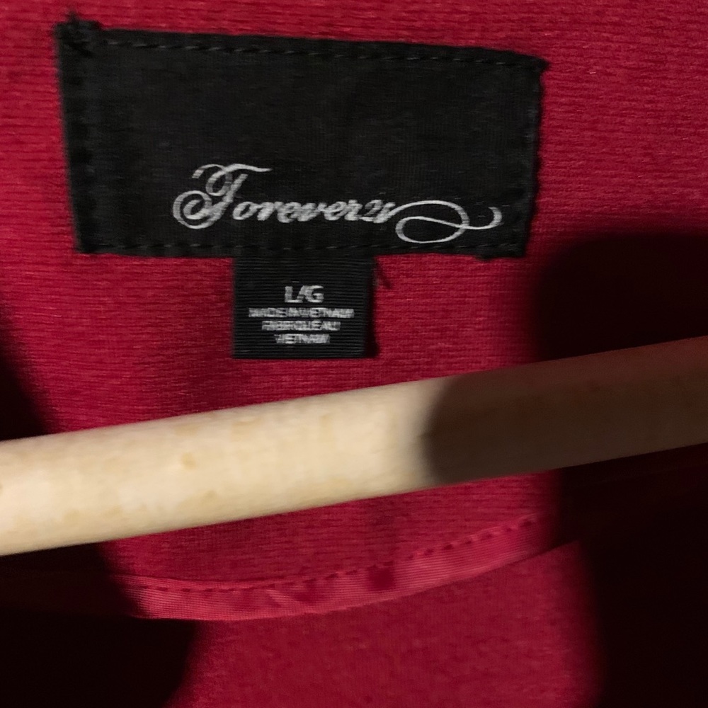 Red Double Breasted Button Up Blouse - image 5